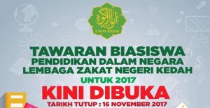 Biasiswa Pendididkan Lembaga Zakat Negeri Kedah Darul Aman (LZNK)