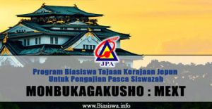 Biasiswa Kerajaan Jepun Monbukagakusho MEXT 2018