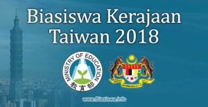 Biasiswa Kerajaan Taiwan 2018