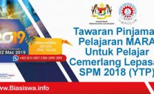 pinjaman pelajaran mara 2019 spm 2018 ytp