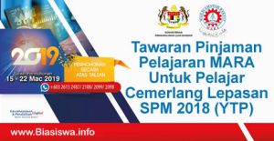 pinjaman pelajaran mara 2019 spm 2018 ytp